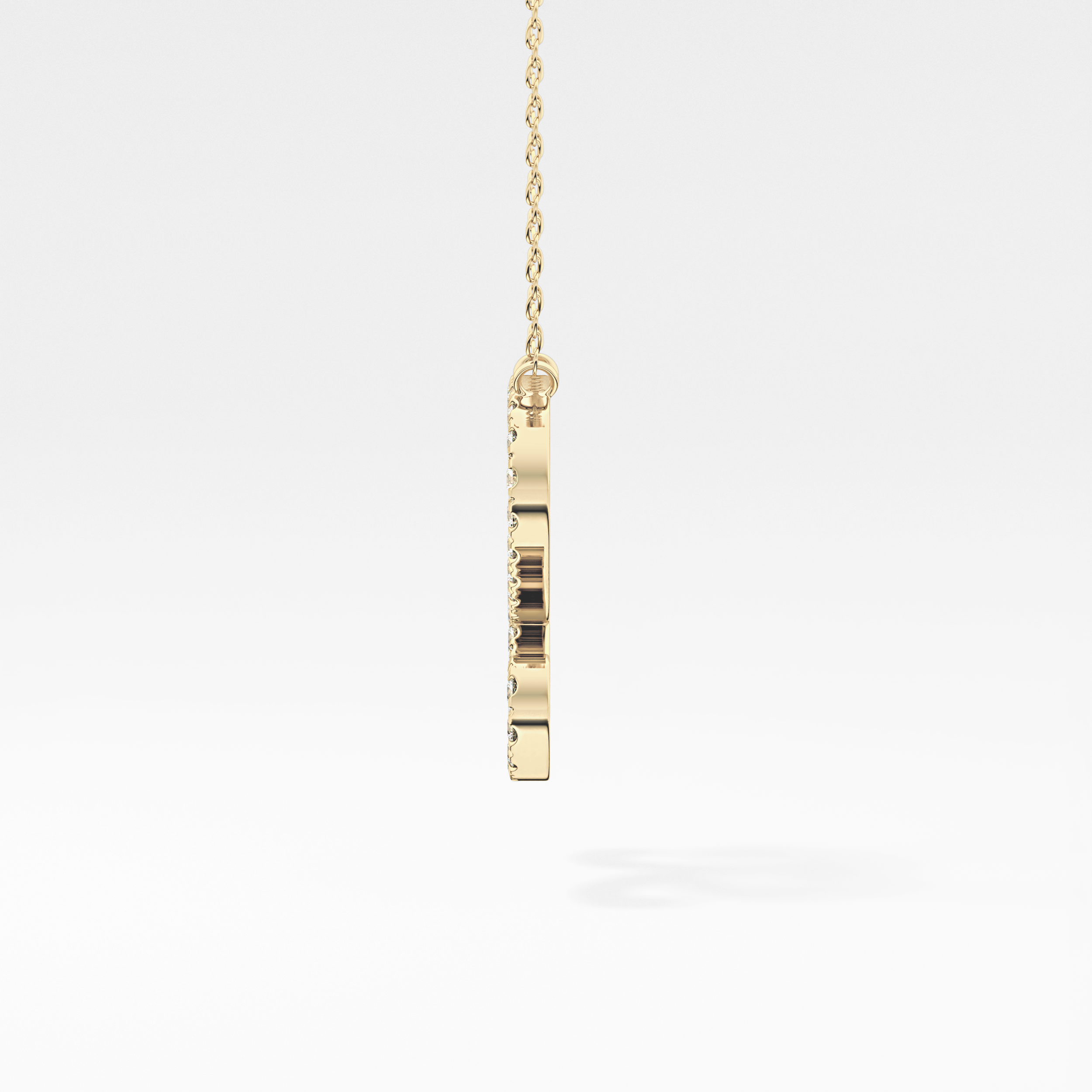 1.5 TCW Emerald Lab Grown Diamond Bezel Necklace
