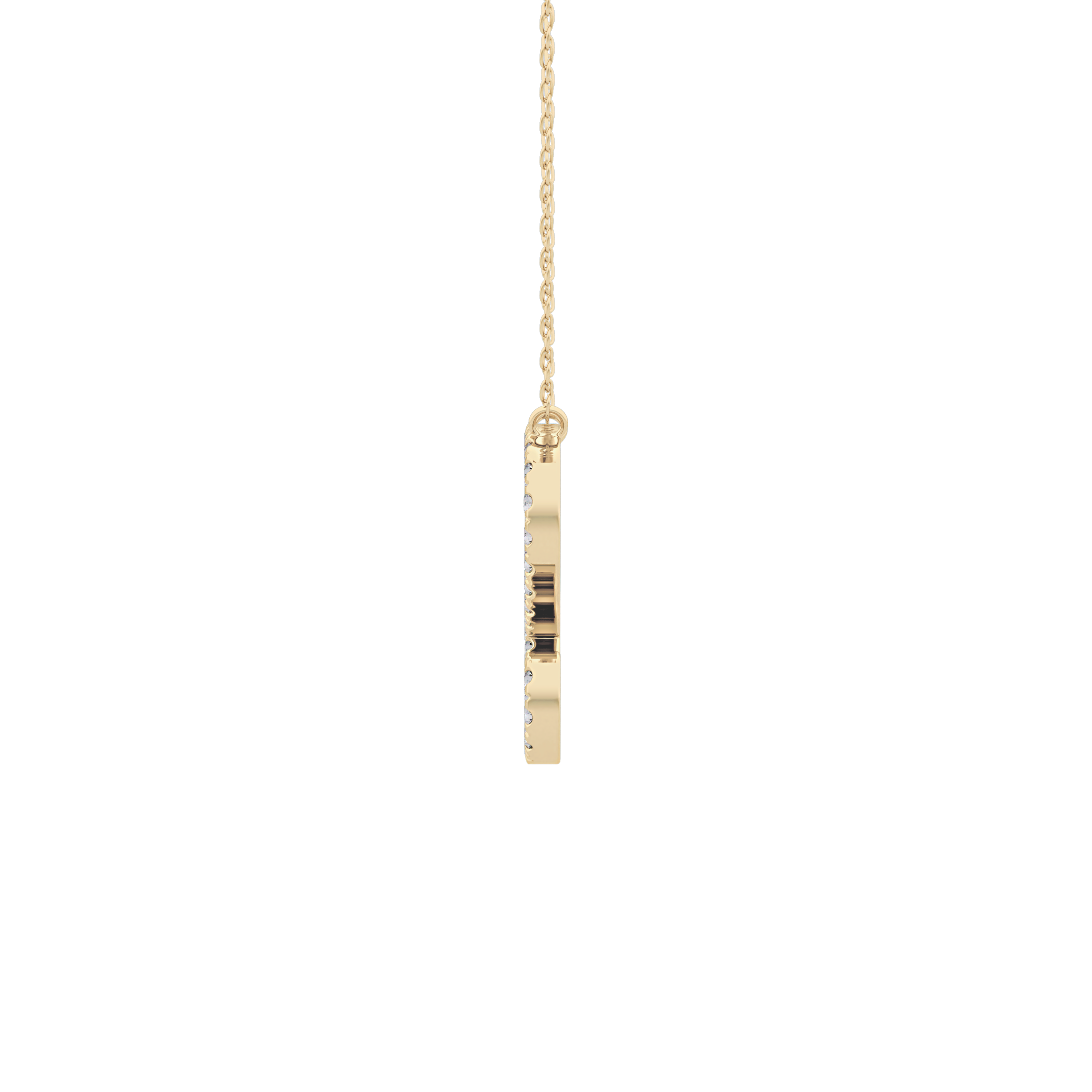 1.5 TCW Emerald Lab Grown Diamond Bezel Necklace