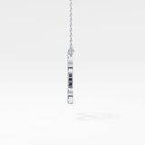 1.5 TCW Emerald Lab Grown Diamond Bezel Necklace
