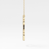 0.585 TCW Round Lab Grown Diamond S Initial Necklace