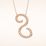 0.585 TCW Round Cut Moissanite S Initial Pendant Necklace