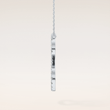 0.585 TCW Round Cut Moissanite S Initial Pendant Necklace