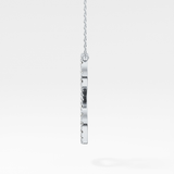 0.585 TCW Round Lab Grown Diamond S Initial Necklace
