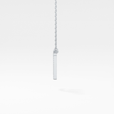 1.5 TCW Emerald Lab Grown Diamond Bezel Necklace