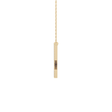 0.157 TCW Round Lab Grown Diamond U Initial Necklace