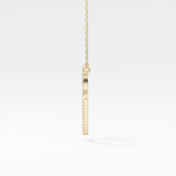 1.5 TCW Emerald Lab Grown Diamond Bezel Necklace