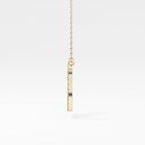 1.5 TCW Emerald Lab Grown Diamond Bezel Necklace