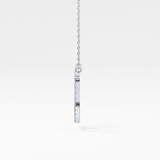 1.5 TCW Emerald Lab Grown Diamond Bezel Necklace