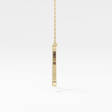 0.133 TCW Round Lab Grown Diamond X Initial Pendant Necklace