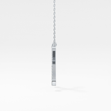 0.133 TCW Round Lab Grown Diamond X Initial Pendant Necklace