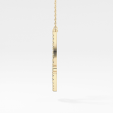 1.5 TCW Emerald Lab Grown Diamond Bezel Necklace