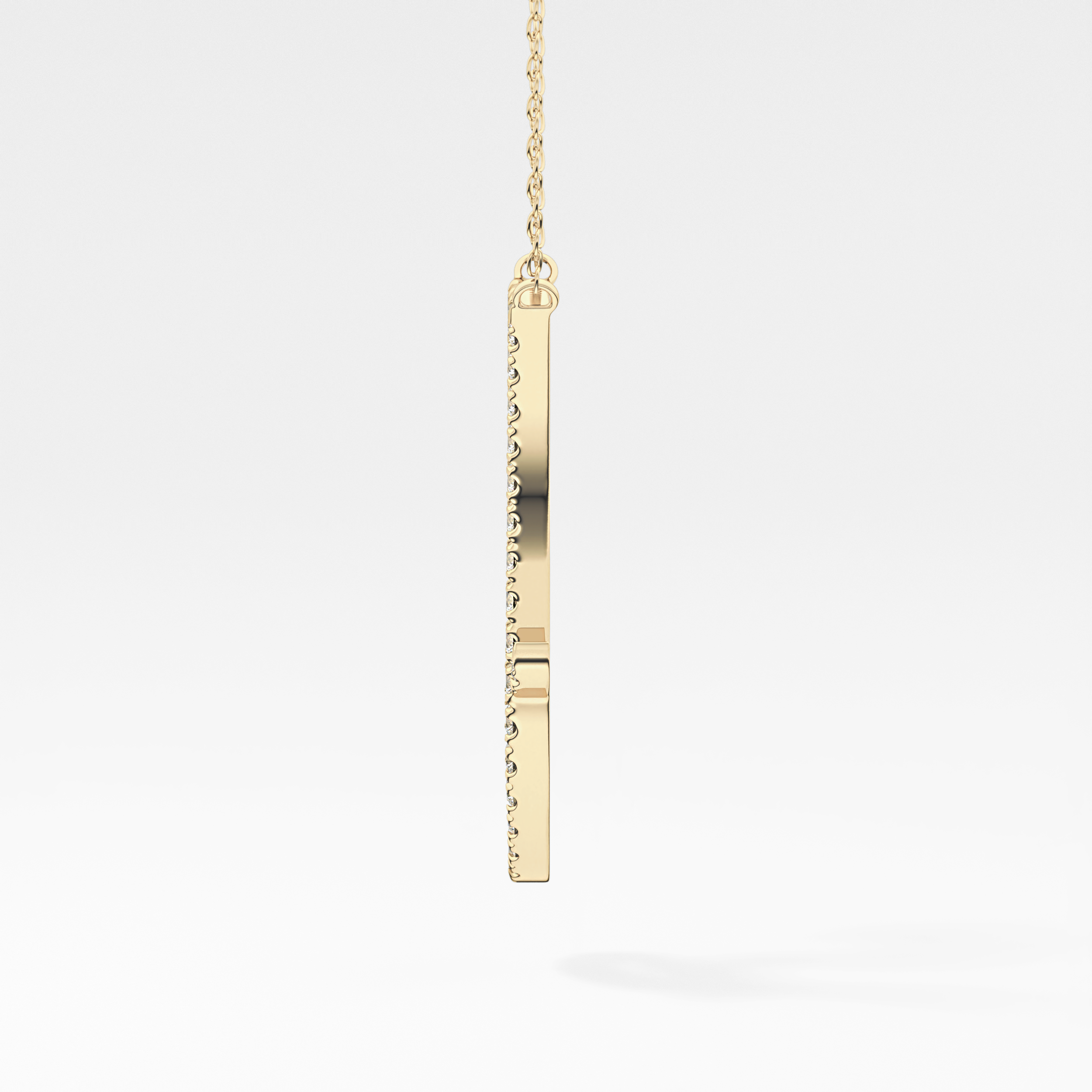 1.5 TCW Emerald Lab Grown Diamond Bezel Necklace