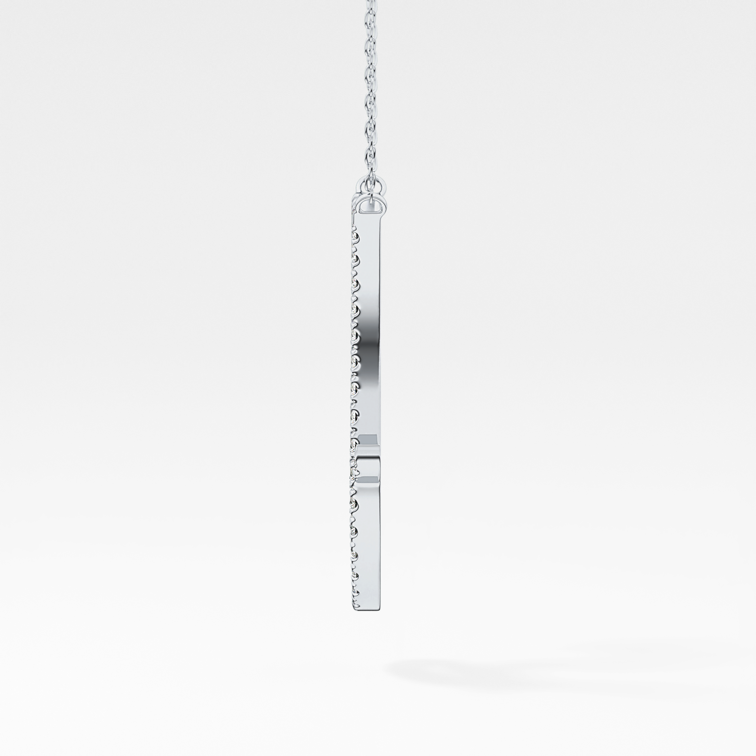 1.5 TCW Emerald Lab Grown Diamond Bezel Necklace