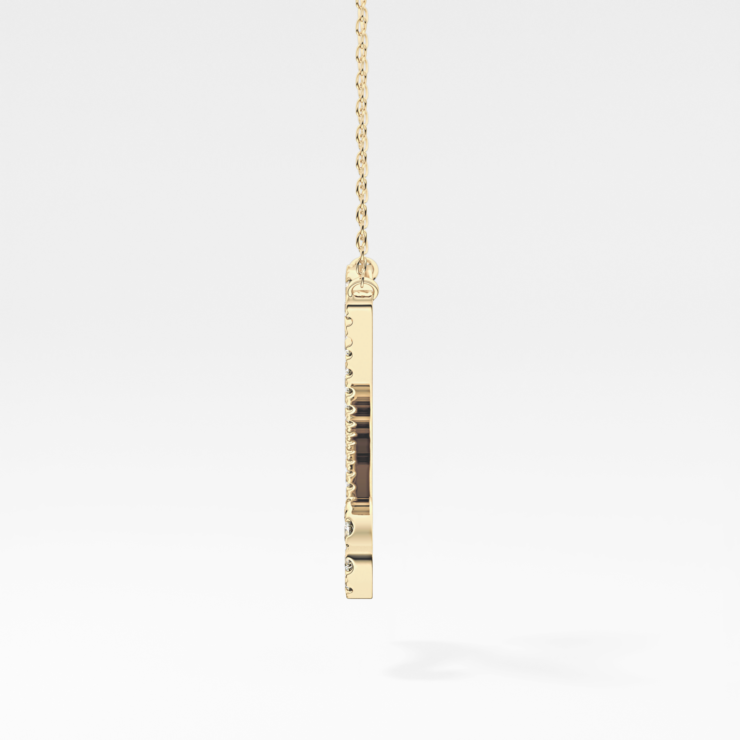 1.5 TCW Emerald Lab Grown Diamond Bezel Necklace