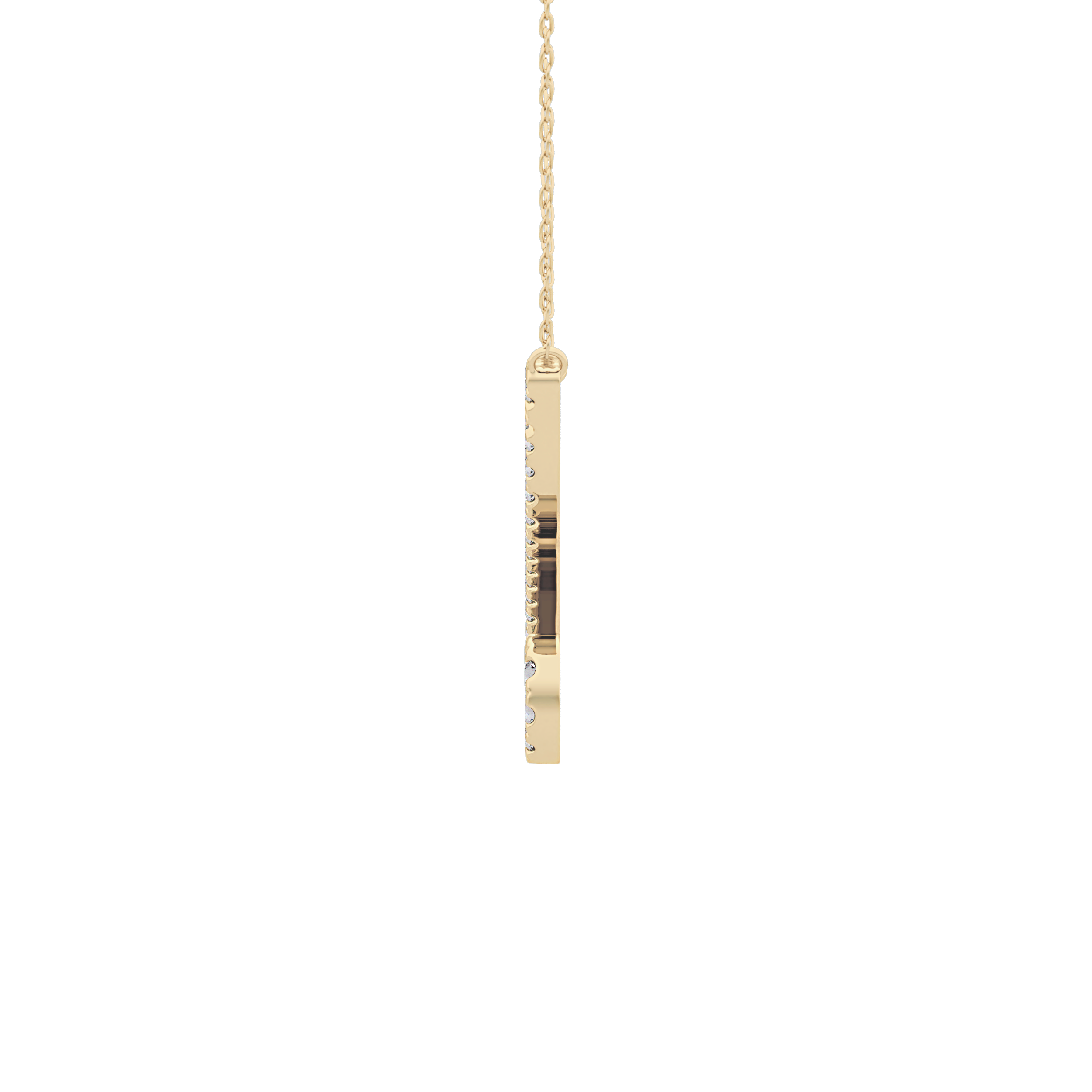 1.5 TCW Emerald Lab Grown Diamond Bezel Necklace