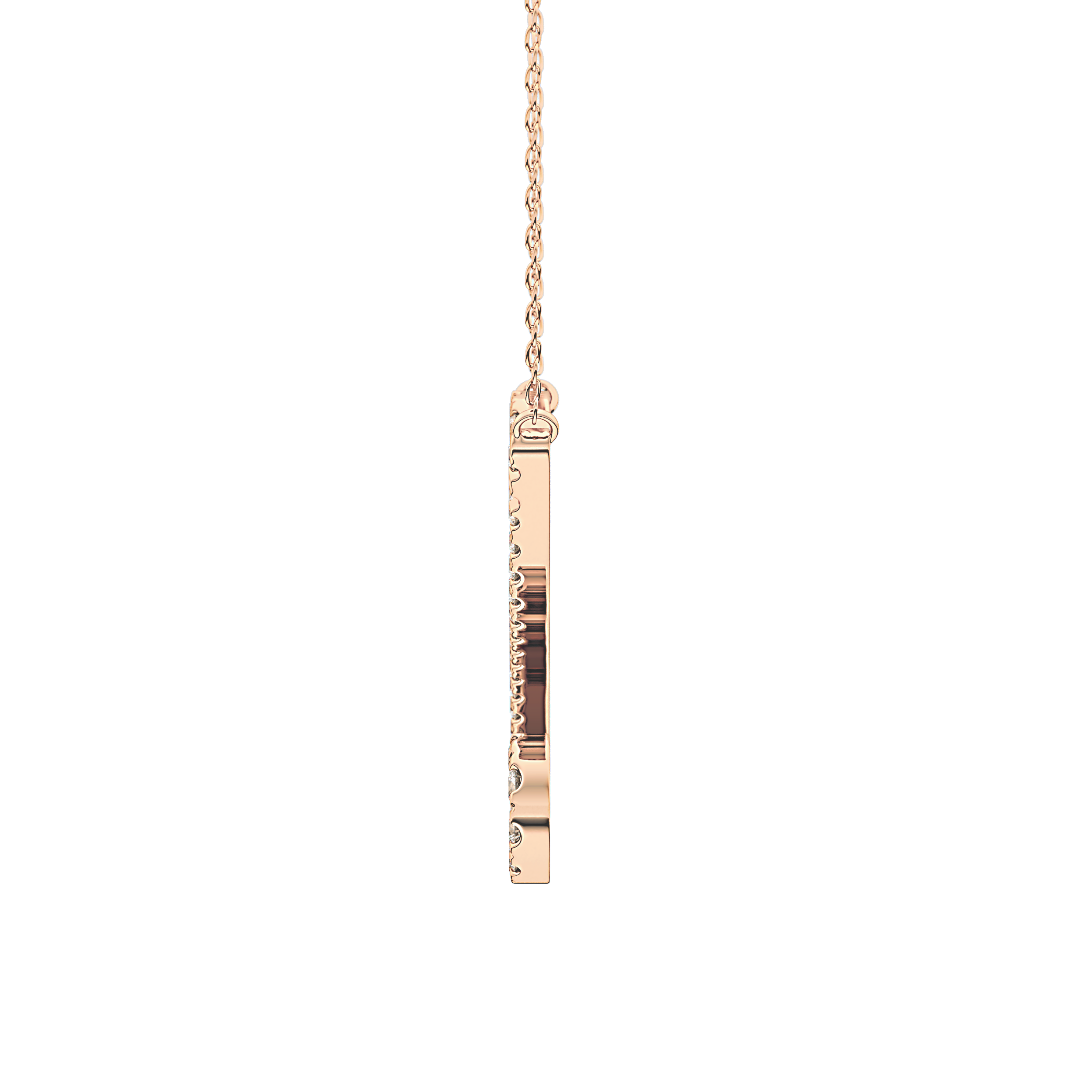 1.5 TCW Emerald Lab Grown Diamond Bezel Necklace