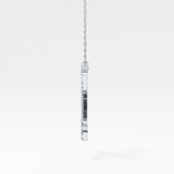 1.5 TCW Emerald Lab Grown Diamond Bezel Necklace