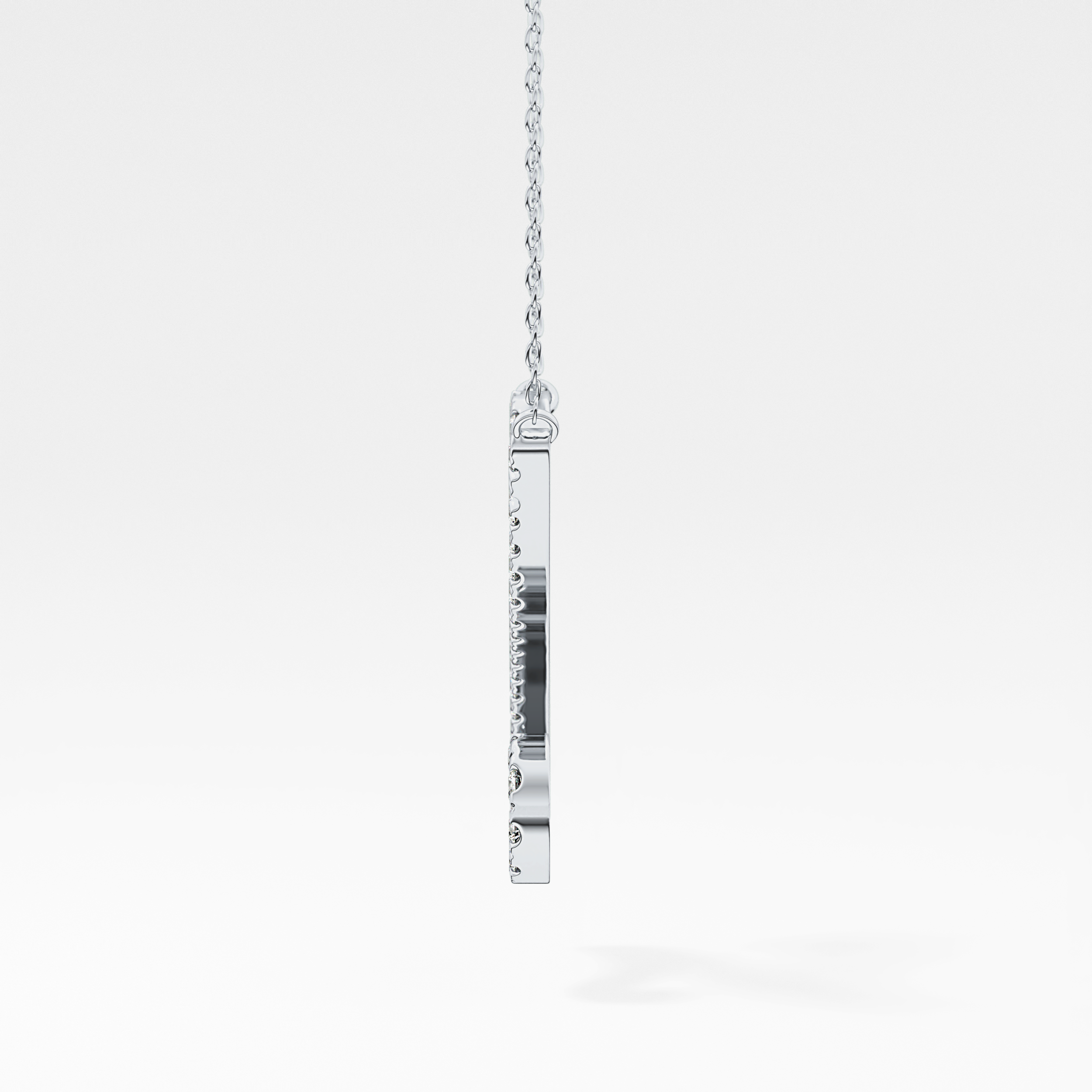 1.5 TCW Emerald Lab Grown Diamond Bezel Necklace