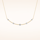 0.31 TCW Round Cut Moissanite Multi Stone Necklace