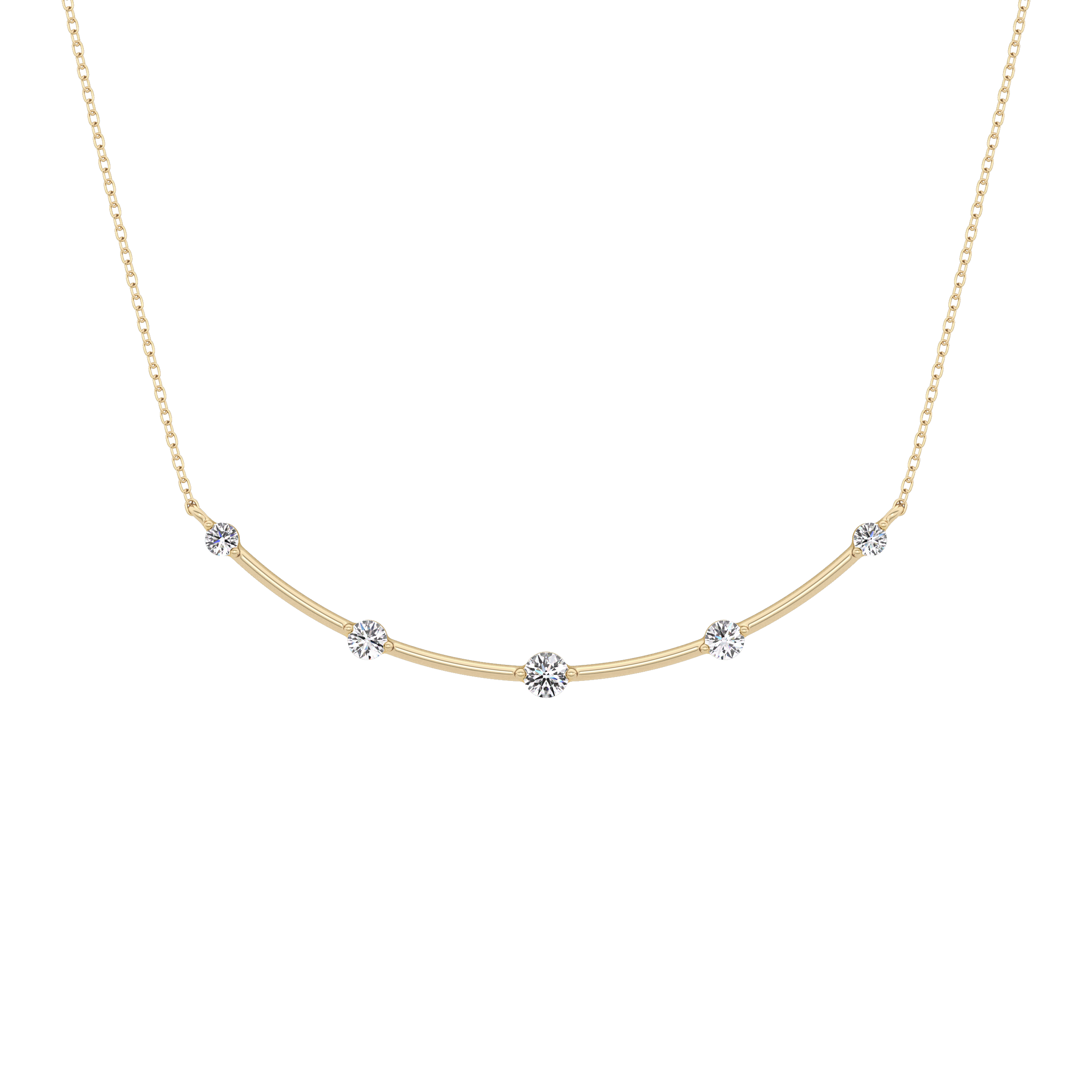 0.31 TCW Round Lab Grown Diamond Multi Stone Cushion Pendant Necklace