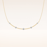 0.31 TCW Round Cut Moissanite Multi Stone Necklace