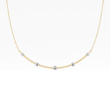 0.31 TCW Round Lab Grown Diamond Multi Stone Cushion Pendant Necklace