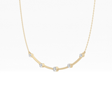 0.31 TCW Round Lab Grown Diamond Multi Stone Cushion Pendant Necklace