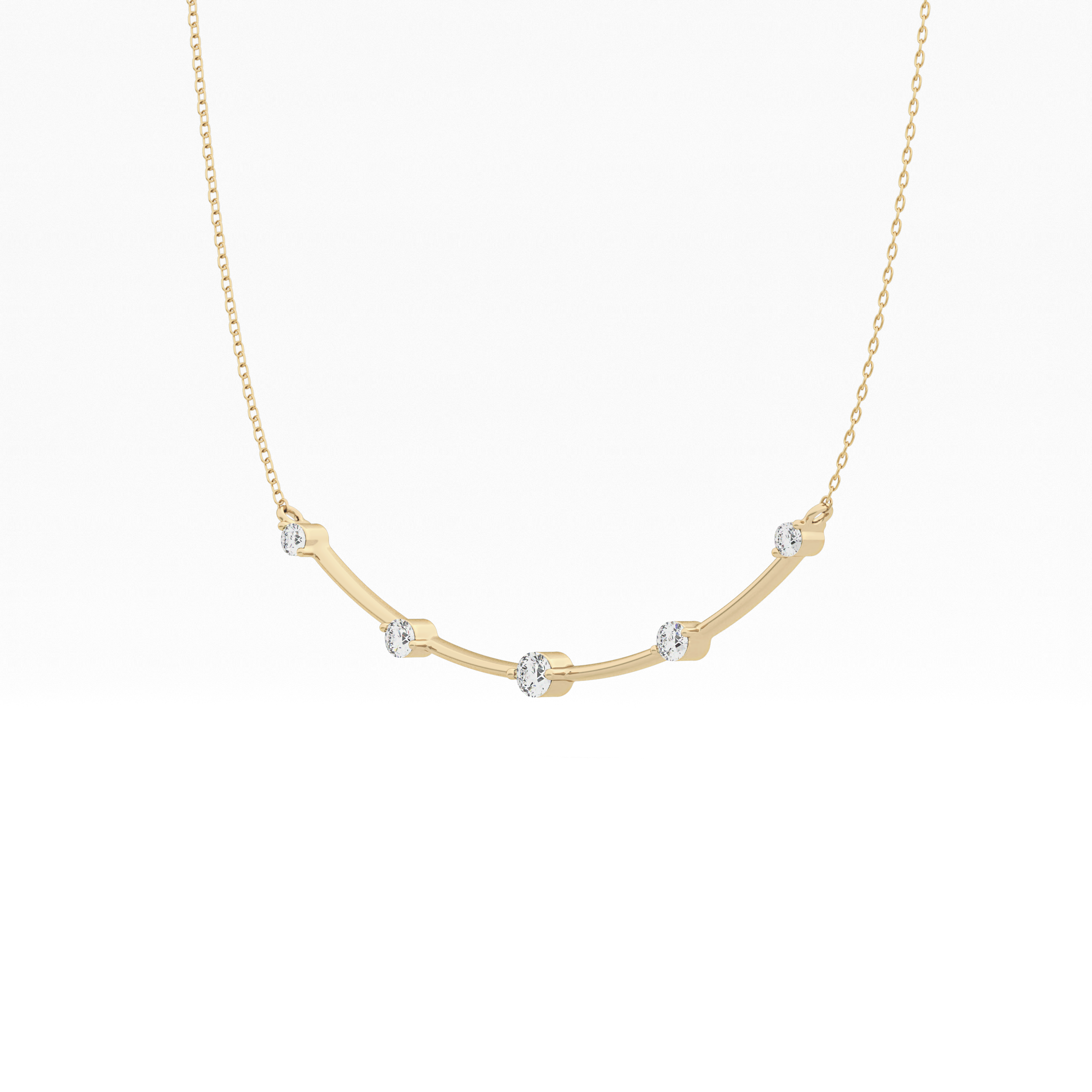 0.31 TCW Round Lab Grown Diamond Multi Stone Cushion Pendant Necklace