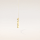 0.31 TCW Round Cut Moissanite Multi Stone Necklace