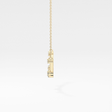 0.31 TCW Round Lab Grown Diamond Multi Stone Cushion Pendant Necklace