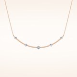 0.31 TCW Round Cut Moissanite Multi Stone Necklace