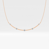 0.31 TCW Round Lab Grown Diamond Multi Stone Cushion Pendant Necklace