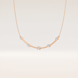 0.31 TCW Round Cut Moissanite Multi Stone Necklace