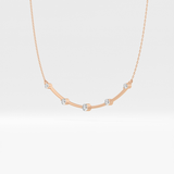 0.31 TCW Round Lab Grown Diamond Multi Stone Cushion Pendant Necklace