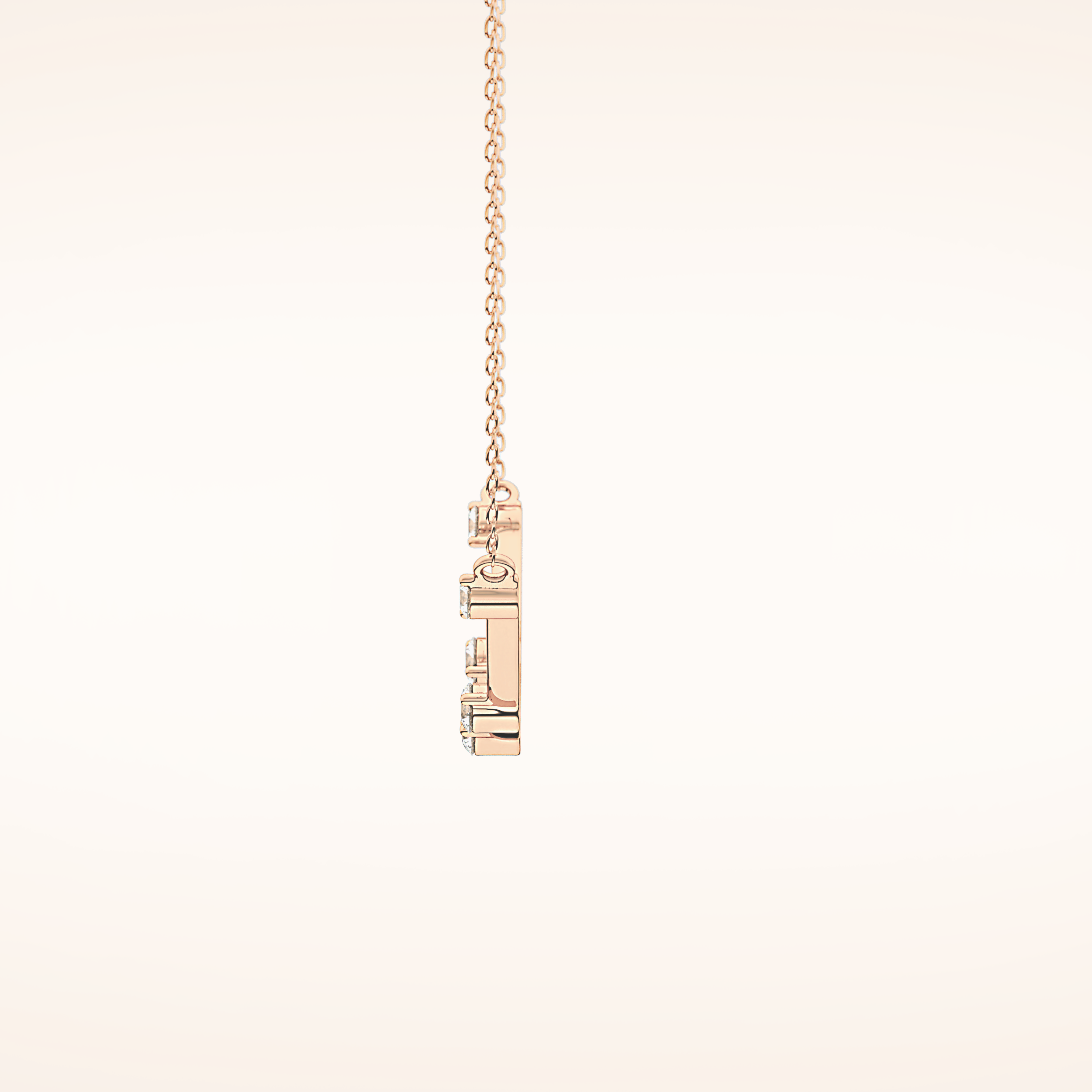 0.31 TCW Round Cut Moissanite Multi Stone Necklace