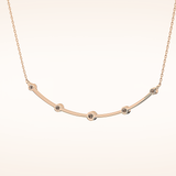 0.31 TCW Round Cut Moissanite Multi Stone Necklace