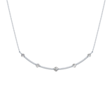 0.31 TCW Round Lab Grown Diamond Multi Stone Cushion Pendant Necklace