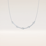 0.31 TCW Round Cut Moissanite Multi Stone Necklace