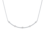 0.31 TCW Round Lab Grown Diamond Multi Stone Cushion Pendant Necklace