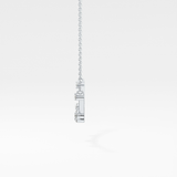 0.31 TCW Round Lab Grown Diamond Multi Stone Cushion Pendant Necklace