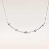 0.31 TCW Round Cut Moissanite Multi Stone Necklace