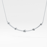 0.31 TCW Round Lab Grown Diamond Multi Stone Cushion Pendant Necklace