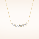 0.241 TCW Round Cut Moissanite Multi Stone Necklace