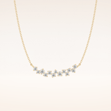 0.241 TCW Round Cut Moissanite Multi Stone Necklace