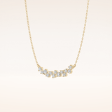 0.241 TCW Round Cut Moissanite Multi Stone Necklace