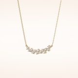 0.241 TCW Round Cut Moissanite Multi Stone Necklace