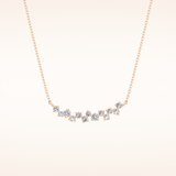 0.241 TCW Round Cut Moissanite Multi Stone Necklace