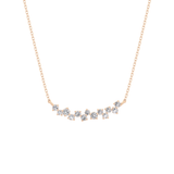 0.241 TCW Round Lab Grown Diamond Multi Stone Necklace