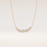 0.241 TCW Round Cut Moissanite Multi Stone Necklace