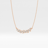 0.241 TCW Round Lab Grown Diamond Multi Stone Necklace
